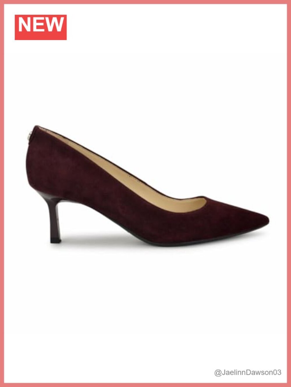 Nine West Kuna 9x9 Pointy Toe Pump, Kitten Heel Suede Slip On